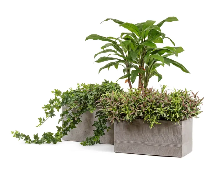 Кашпо Graphics - TREEZ ERGO - Капучино - Низкий прямоугольник