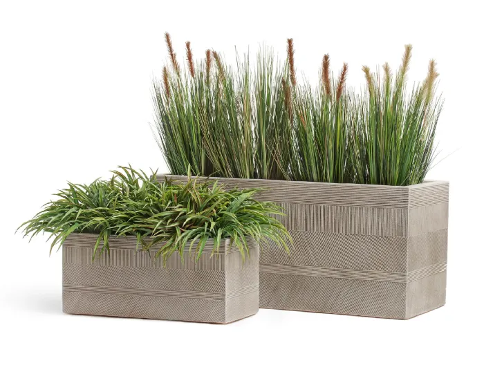 Кашпо Graphics - TREEZ ERGO - Капучино - Низкий прямоугольник