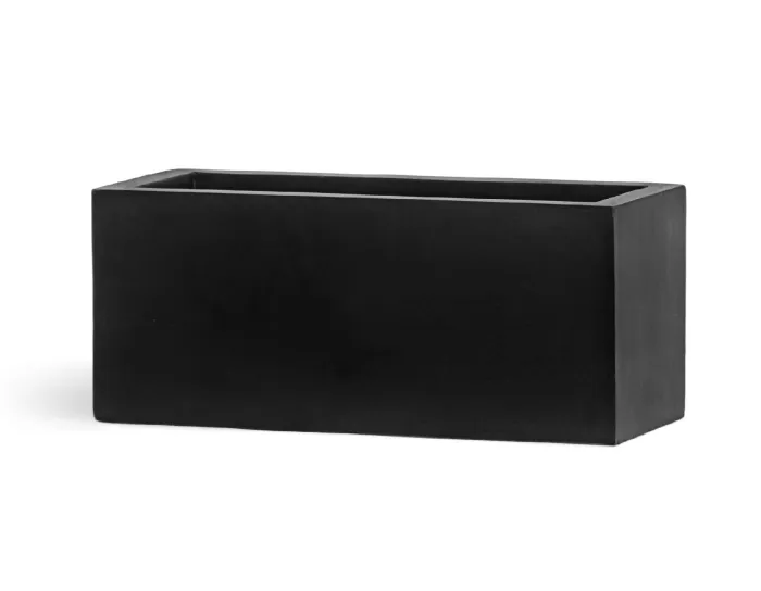 Кашпо Just - TREEZ ERGO - Антрацит - Узкий низкий прямоугольник