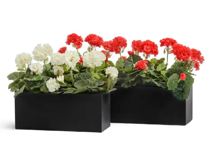 Кашпо Just - TREEZ ERGO - Антрацит - Узкий низкий прямоугольник