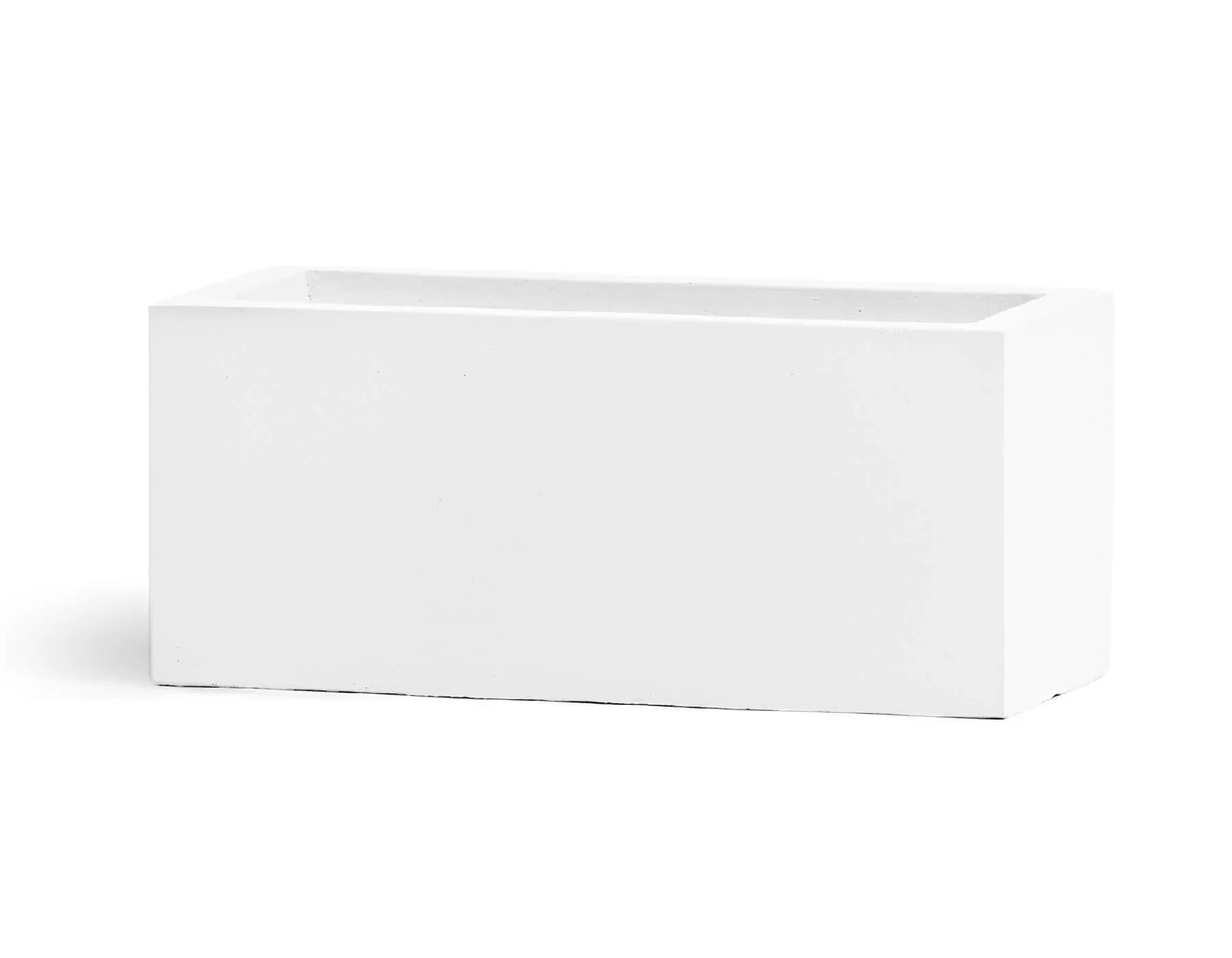 Кашпо Just - TREEZ ERGO - Белый камень - Узкий низкий прямоугольник