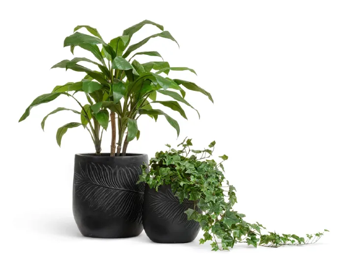 Кашпо Nature -TREEZ ERGO - Антрацит -  Чаша