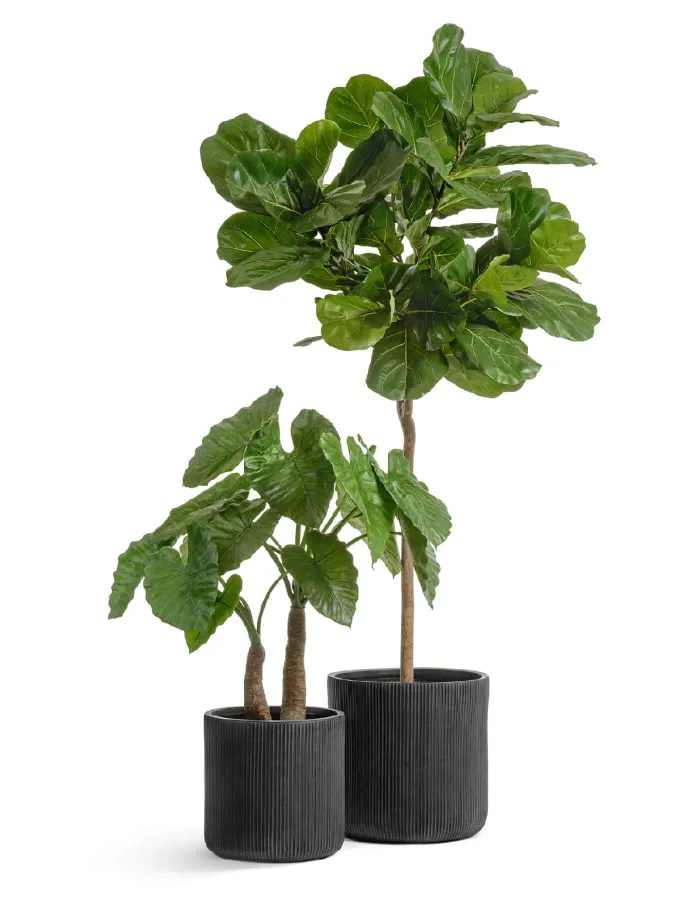 Кашпо Jet - TREEZ ERGO - Антрацит - Цилиндр