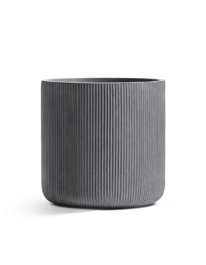 Кашпо Jet - TREEZ ERGO - Дымчато-серый бетон - Цилиндр