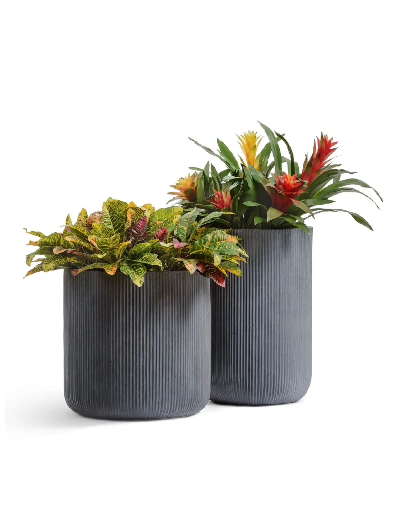 Кашпо Jet - TREEZ ERGO - Дымчато-серый бетон - Цилиндр