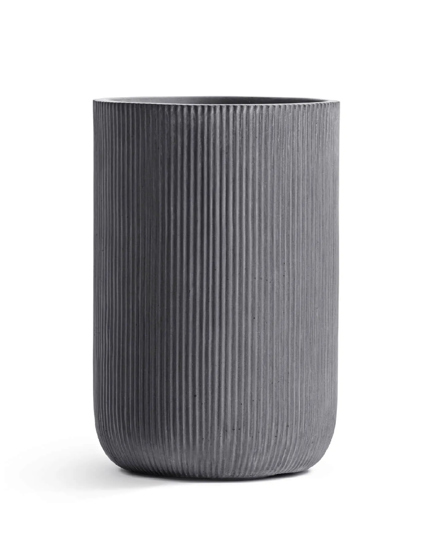 Кашпо Jet - TREEZ ERGO - Дымчато-серый бетон - Высокий цилиндр