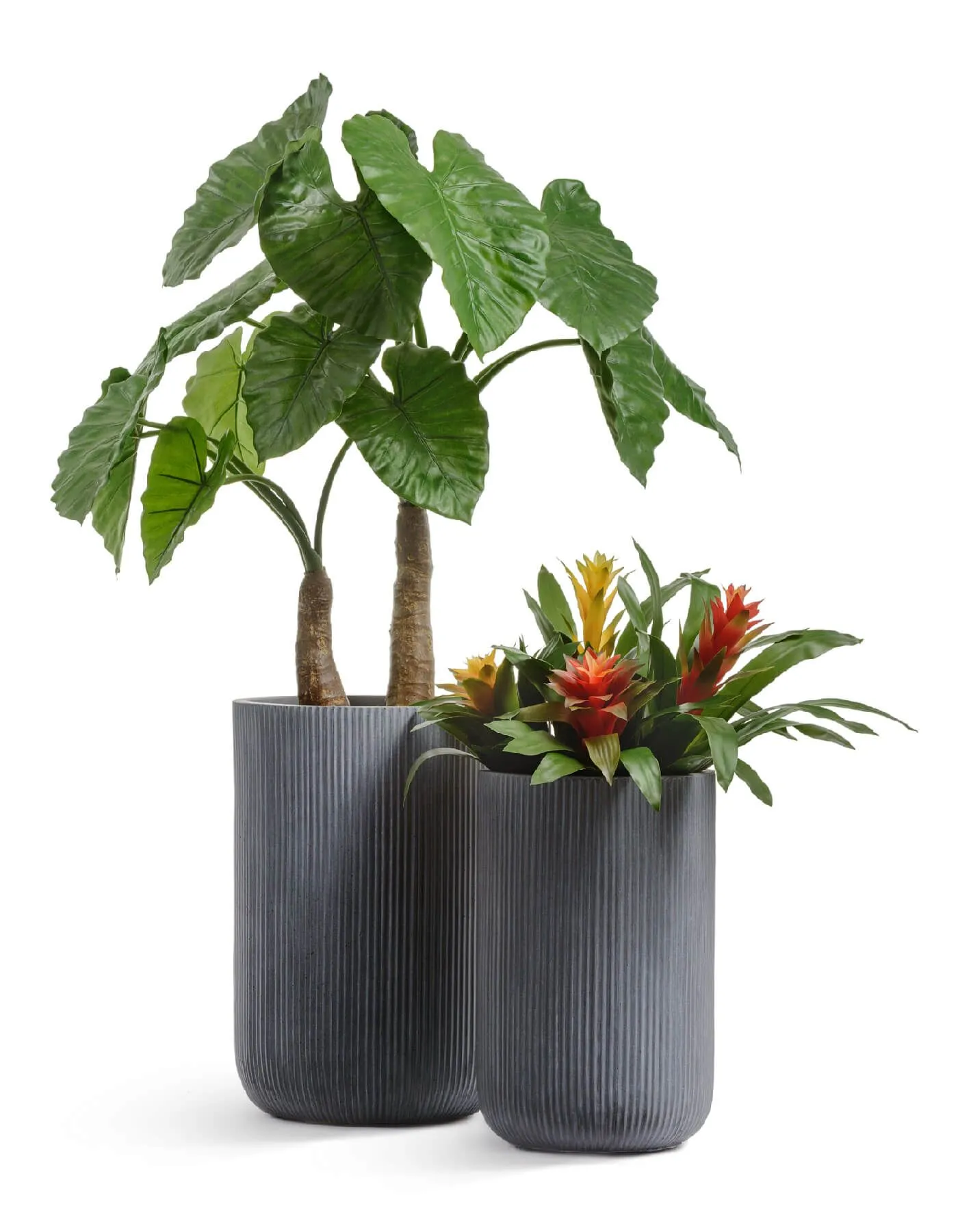 Кашпо Jet - TREEZ ERGO - Дымчато-серый бетон - Высокий цилиндр