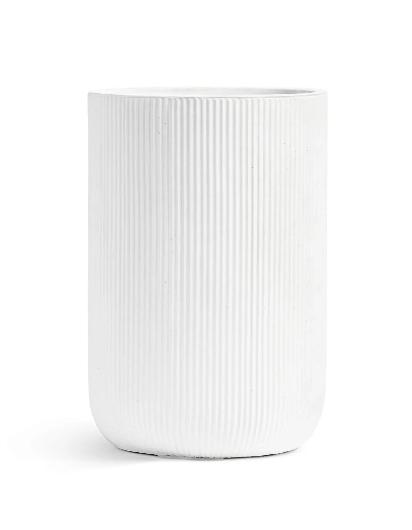 Кашпо Jet - TREEZ ERGO - Белый камень - Высокий цилиндр