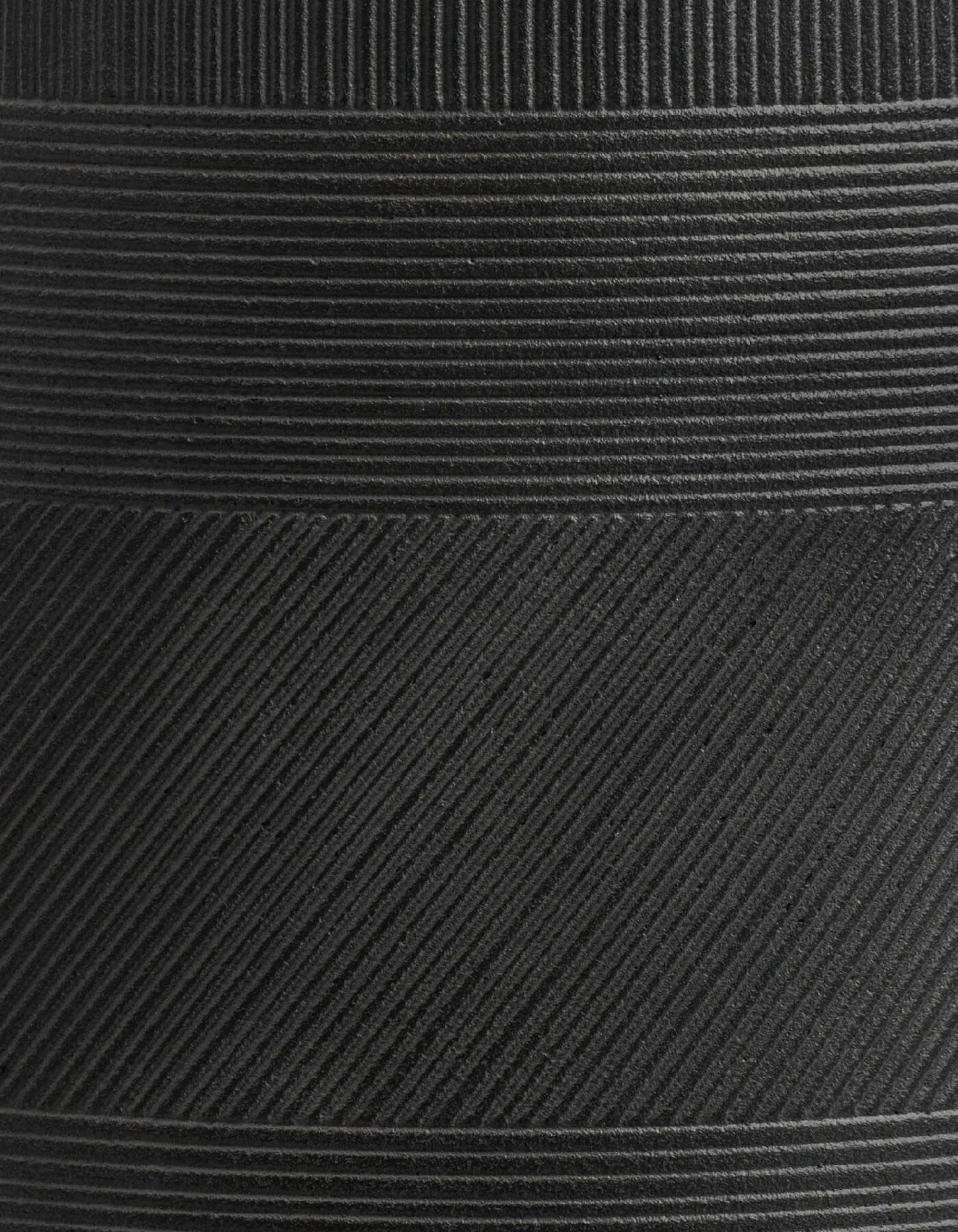 Кашпо Graphics - TREEZ ERGO - Чёрный графит - Низкая чаша