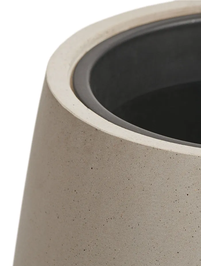 Кашпо Beton -TREEZ Effectory - Белый песок- Design - Чаша