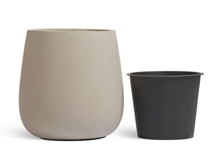 Кашпо Beton -TREEZ Effectory - Белый песок- Design - Чаша