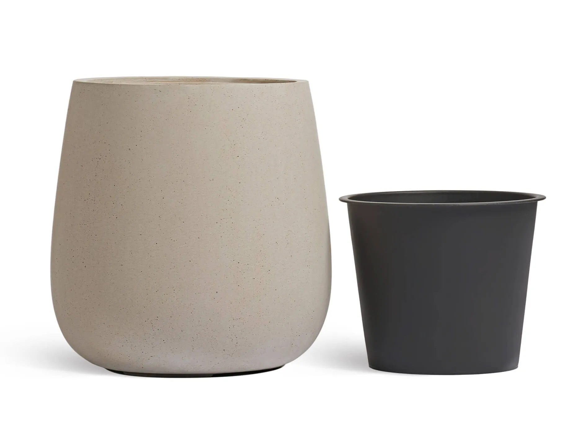 Кашпо Beton -TREEZ Effectory - Белый песок- Design - Чаша