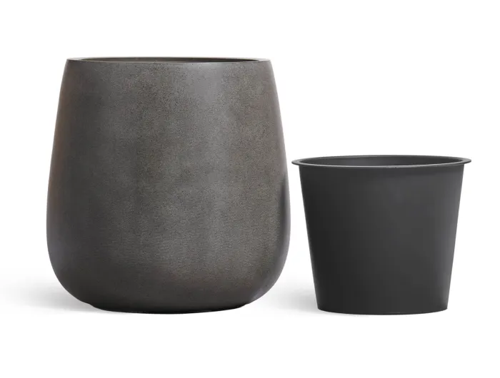 Кашпо Beton - TREEZ Effectory - Тёмно-серый бетон - Design-Чаша