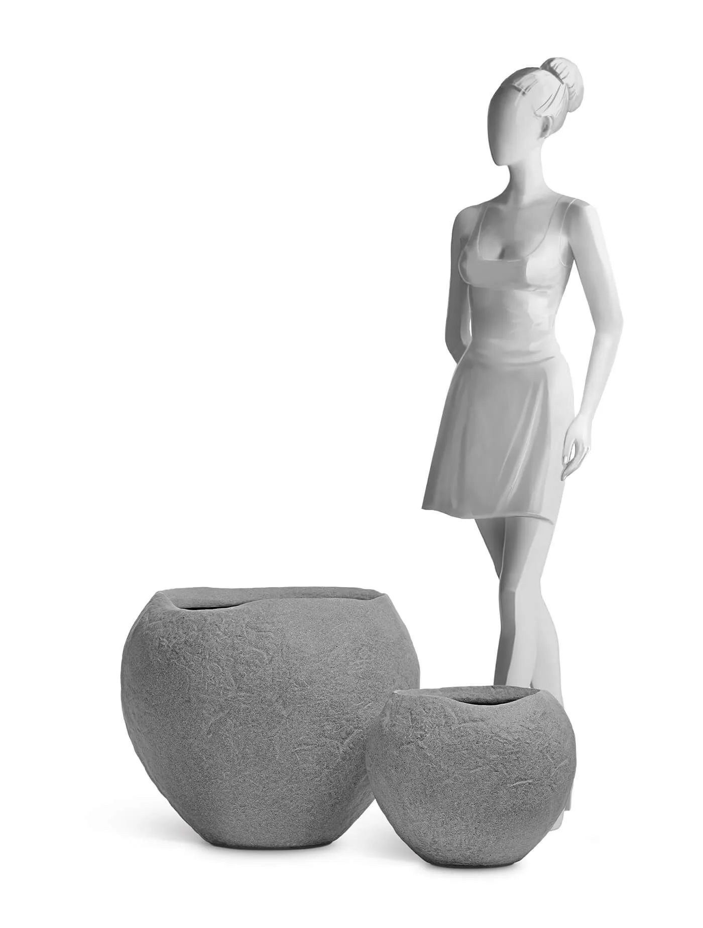 Кашпо Organic - TREEZ Effectory - Серый ледник - Сфера