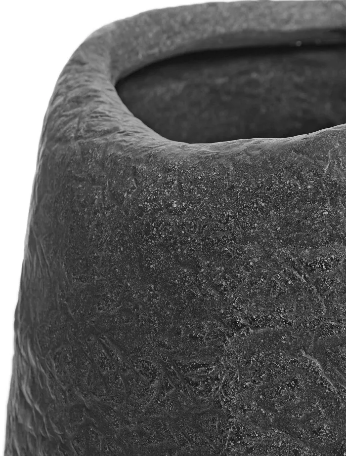 Кашпо Organic - TREEZ Effectory - Тёмно-серый камень - Высокая чаша