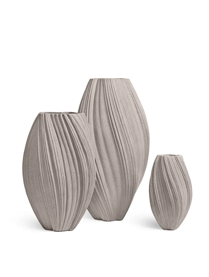 Кашпо Dune - TREEZ Effectory -Дизайн-ваза Высокая  - Белый песок