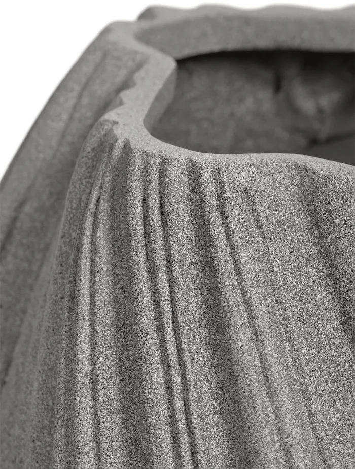 Кашпо Dune - TREEZ Effectory - Дизайн-ваза Высокая - Дымчато-серый песок