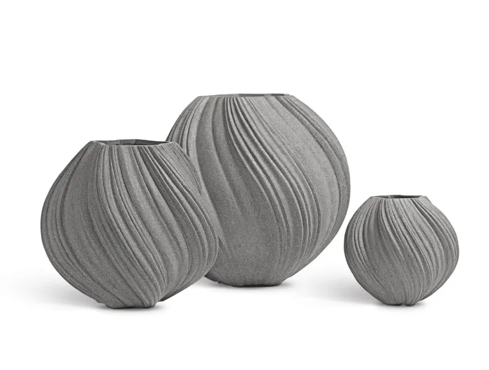 Кашпо Dune -  TREEZ Effectory - Дизайн-ваза Сферическая -  Дымчато-серый песок