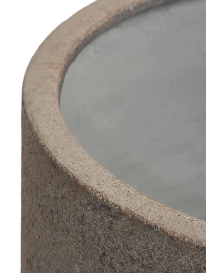 Кашпо Hard Rock - TREEZ ERGO - Песок серый беж - Цилиндрическая Чаша