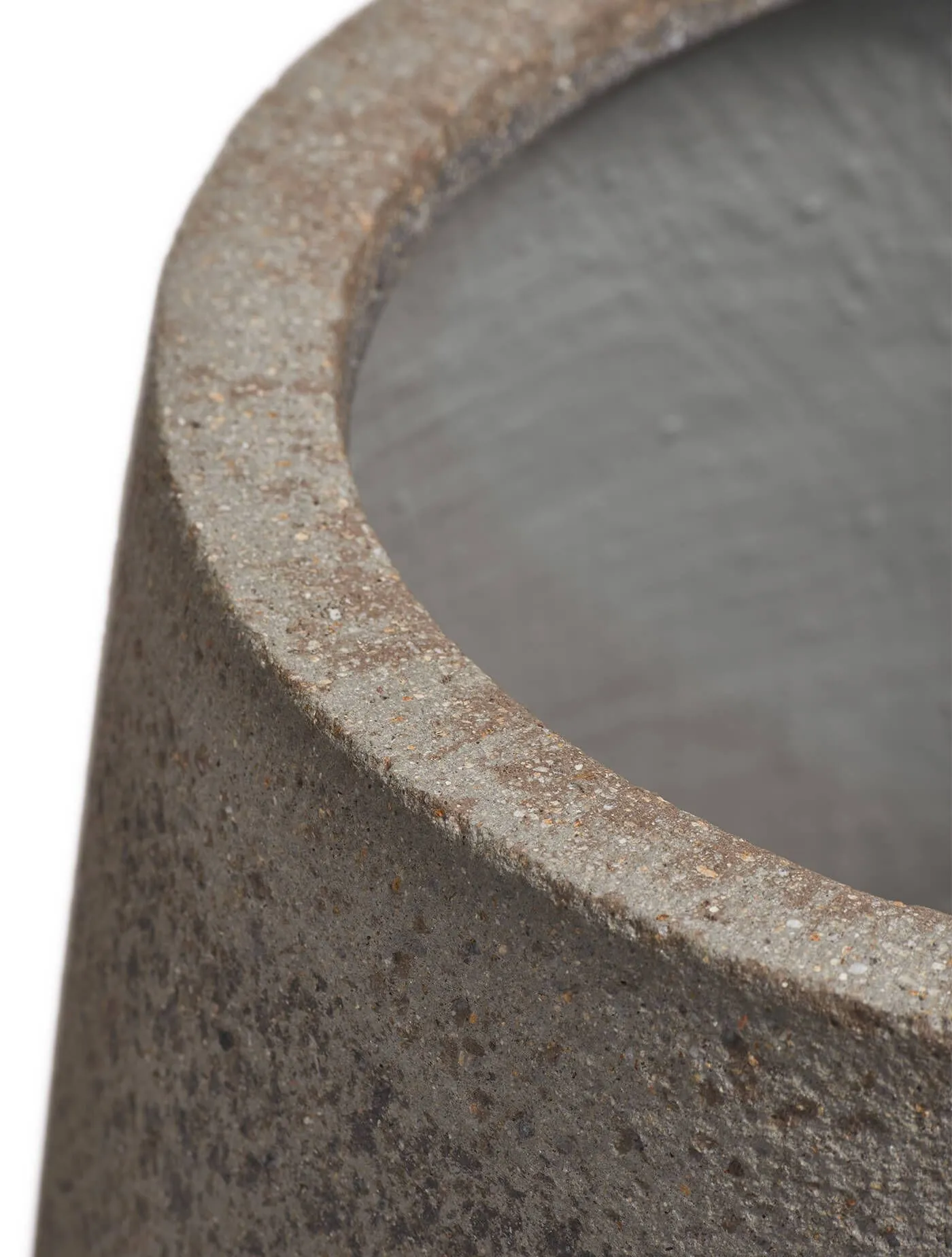 Кашпо Hard Rock - TREEZ ERGO - Песок серый беж - Трапециевидная чаша