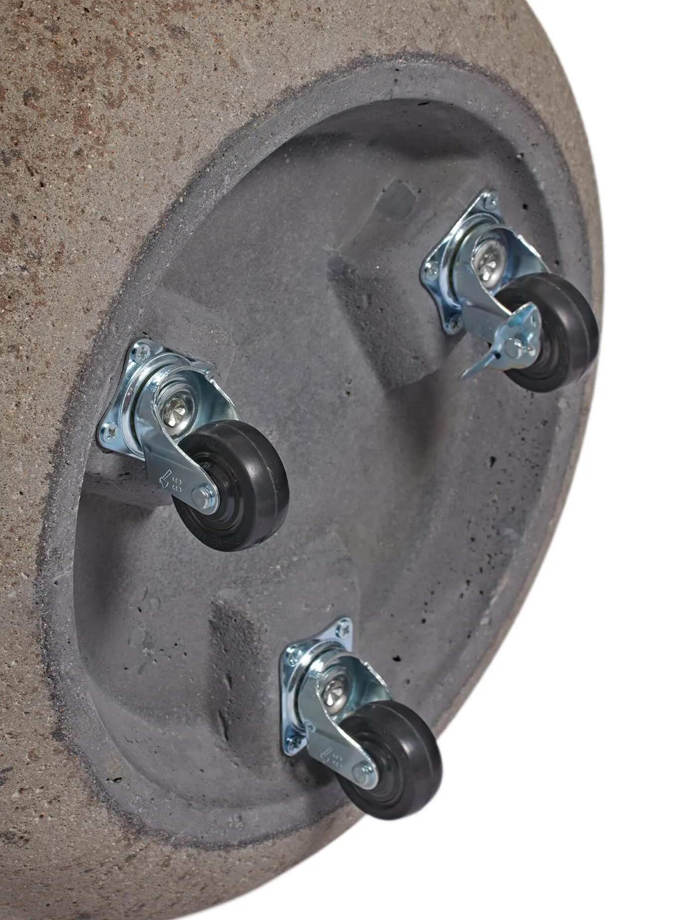 Кашпо Hard Rock - TREEZ ERGO - Песок серый беж - Цилиндрическая чаша на колёсиках