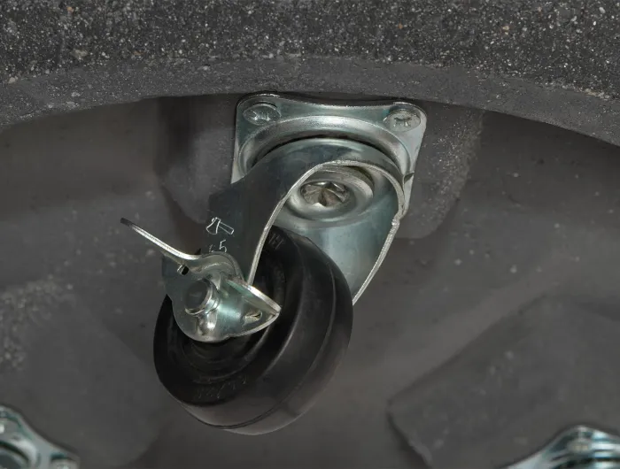 Кашпо Hard Rock - TREEZ ERGO - Чёрный песок - Цилиндрическая чаша на колёсиках