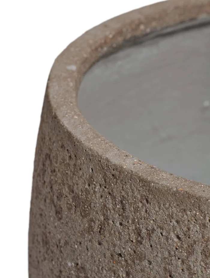 Кашпо Hard Rock - TREEZ ERGO  - Песок серый беж - Сферическая чаша