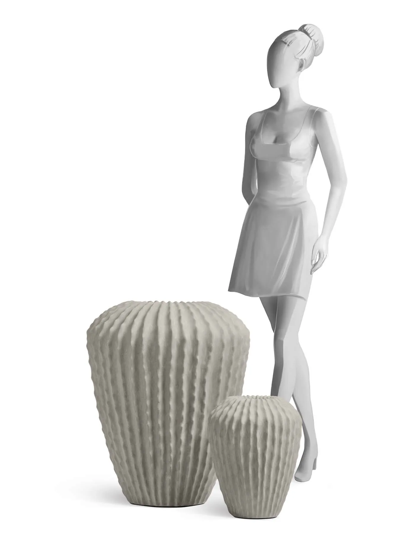 Кашпо Moho - TREEZ Effectory -  Дизайн-ваза Высокая - Белый песок