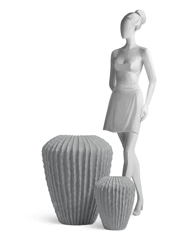 Кашпо Moho - TREEZ Effectory - Дизайн-ваза Высокая  - Дымчато-серый песок