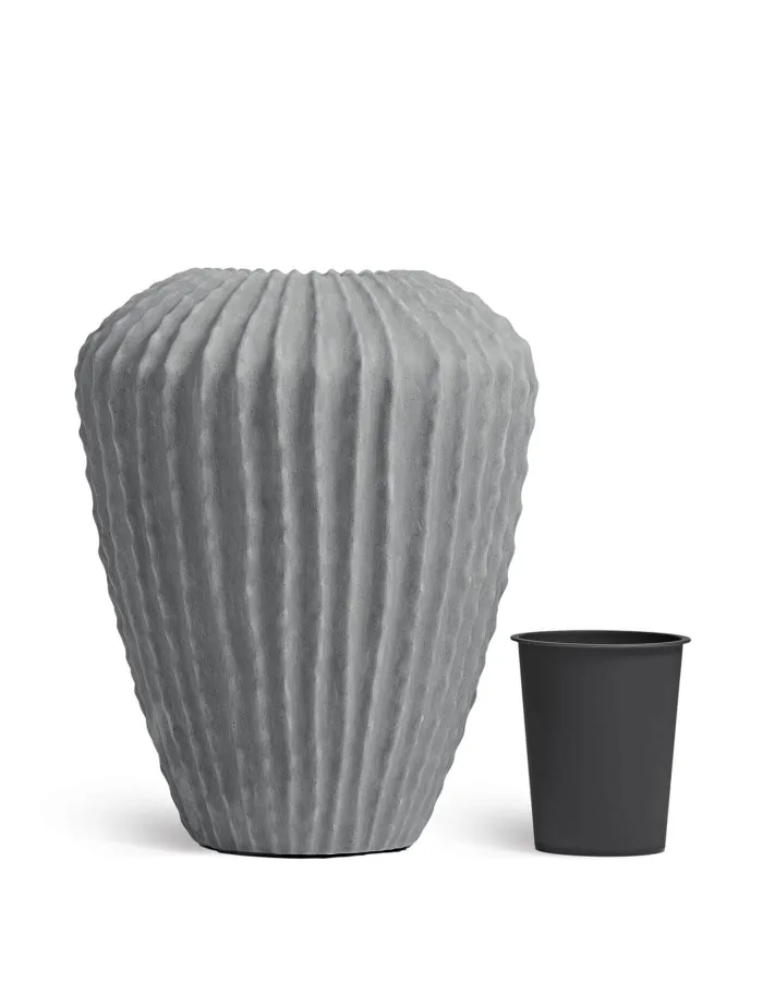 Кашпо Moho - TREEZ Effectory - Дизайн-ваза Высокая  - Дымчато-серый песок