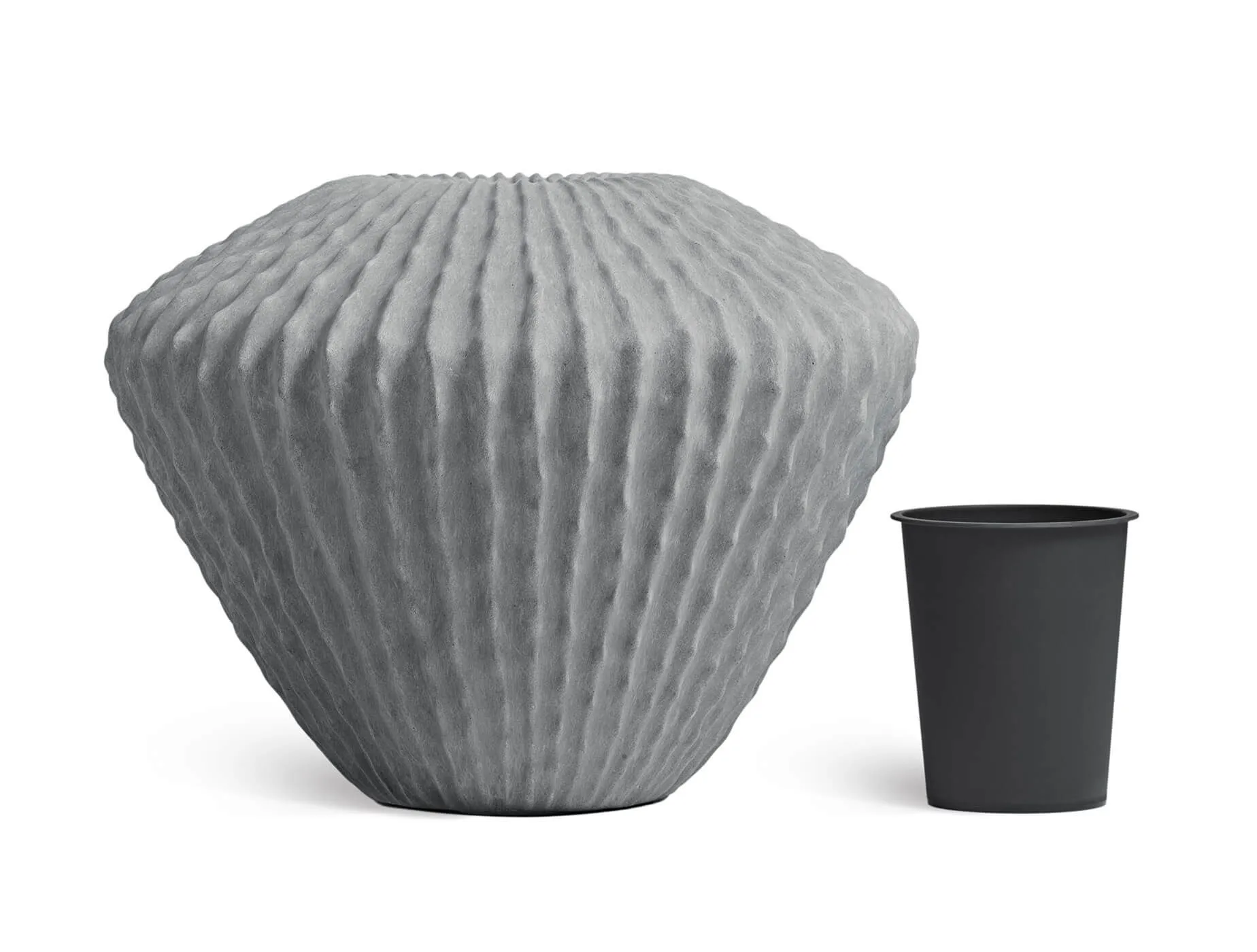 Кашпо Moho - TREEZ Effectory - Дымчато-серый песок - Дизайн-ваза