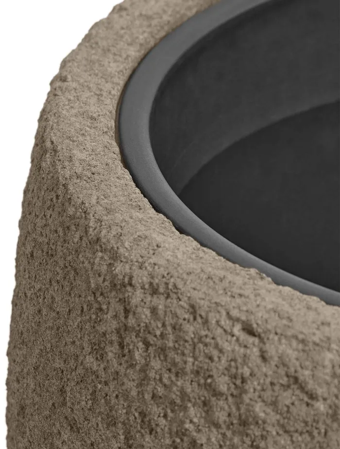 Кашпо Terra - TREEZ Effectory -  Classic Чаша - Серый беж