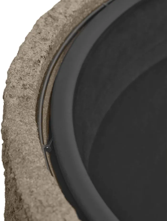 Кашпо Terra - TREEZ Effectory - Middle-чаша - Серый беж