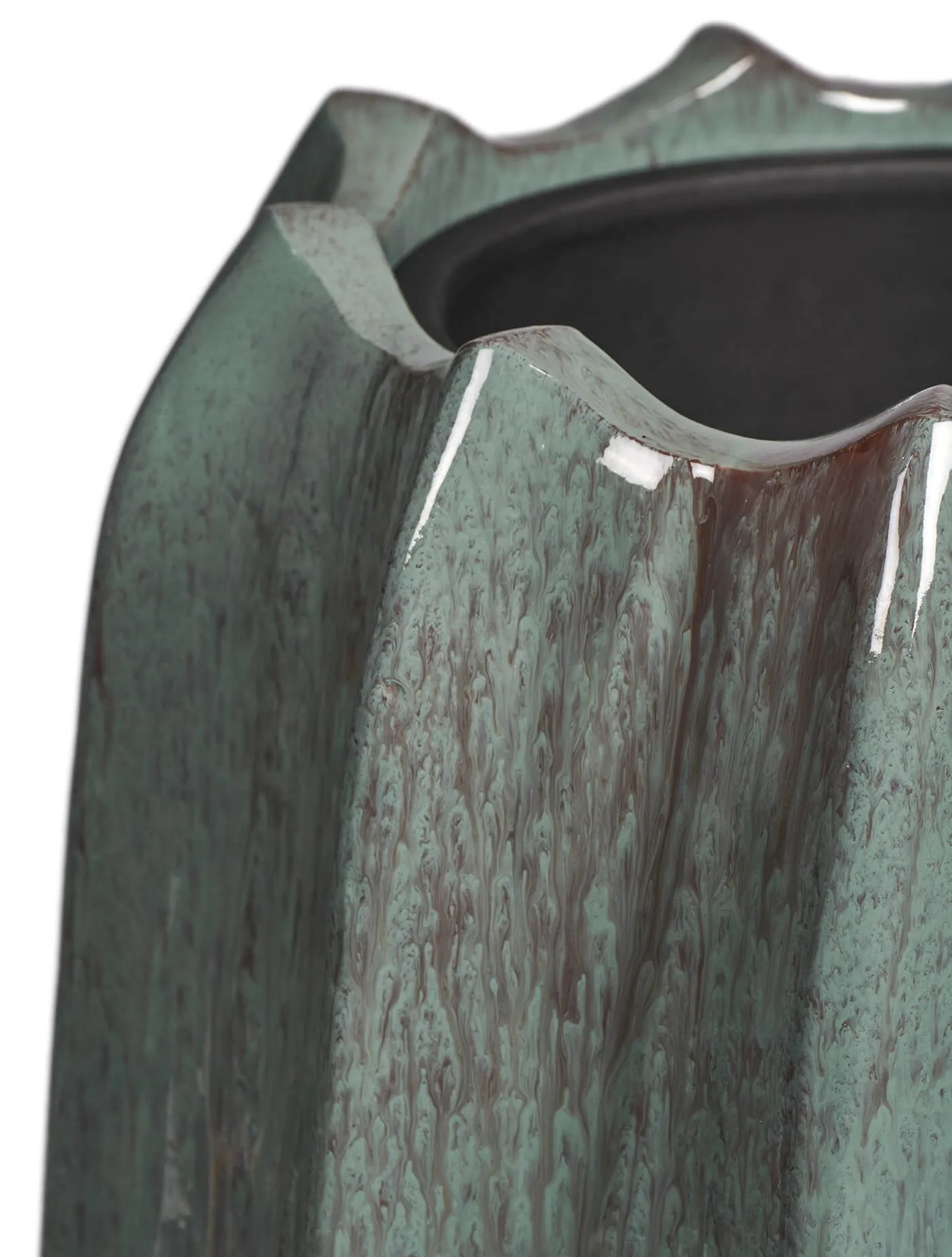 Кашпо Aura - TREEZ Effectory - Изумрудный лак - Высокая Кашпо-ваза