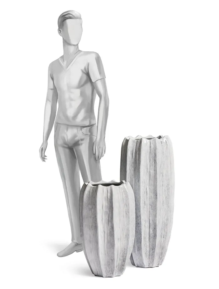 Кашпо Aura - TREEZ Effectory - Жемчужный лак - Высокая Кашпо-ваза