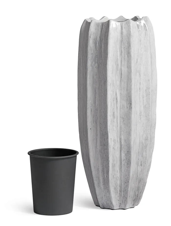 Кашпо Aura - TREEZ Effectory - Жемчужный лак - Высокая Кашпо-ваза