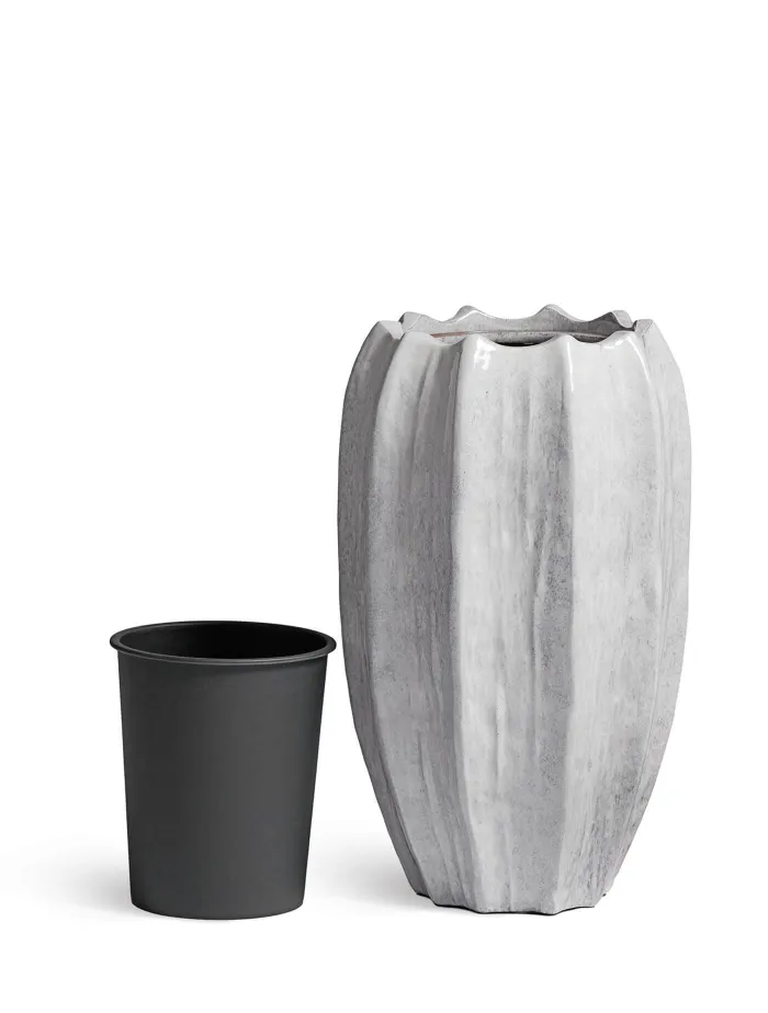 Кашпо Aura - TREEZ Effectory - Жемчужный лак - Высокая Кашпо-ваза