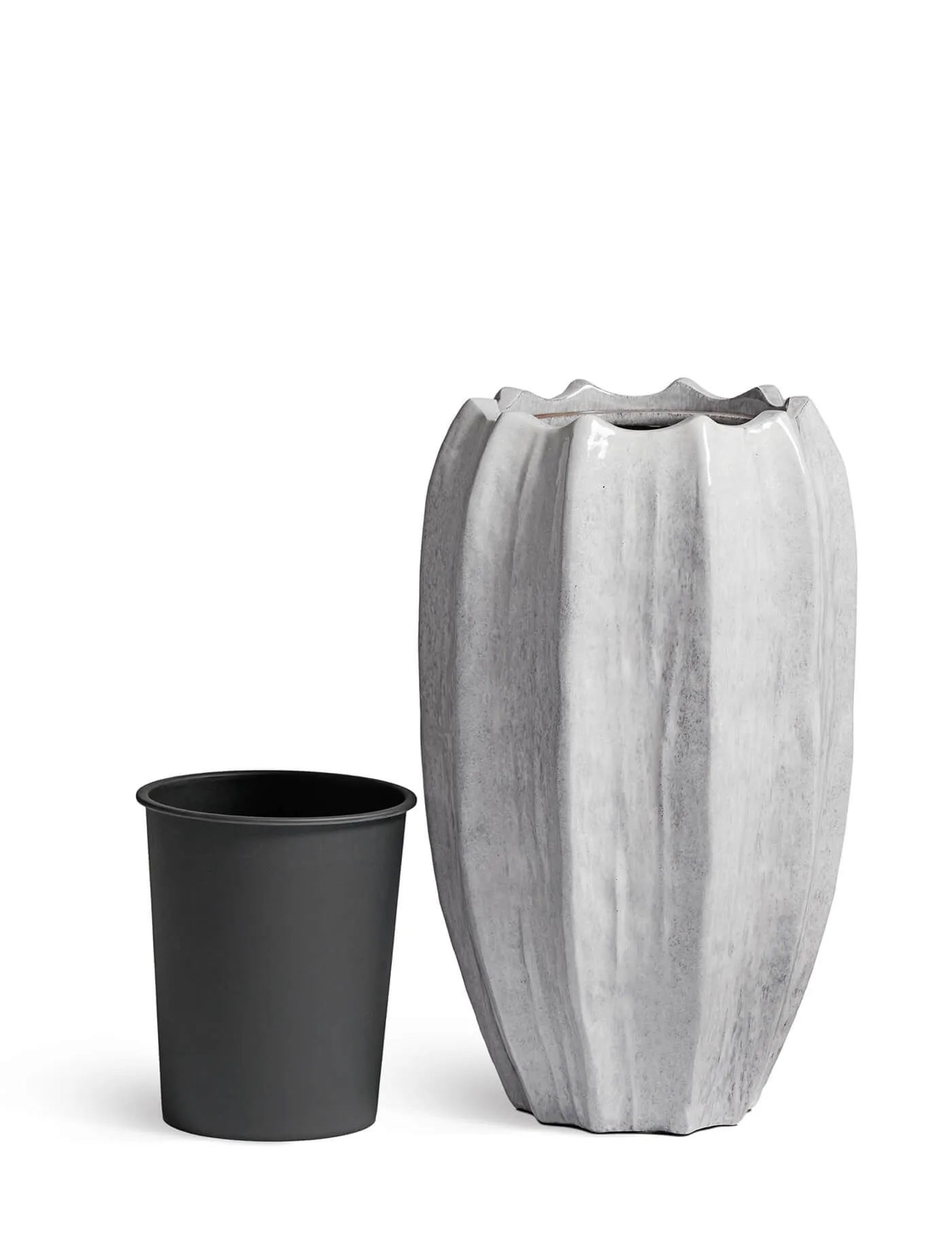 Кашпо Aura - TREEZ Effectory - Жемчужный лак - Высокая Кашпо-ваза