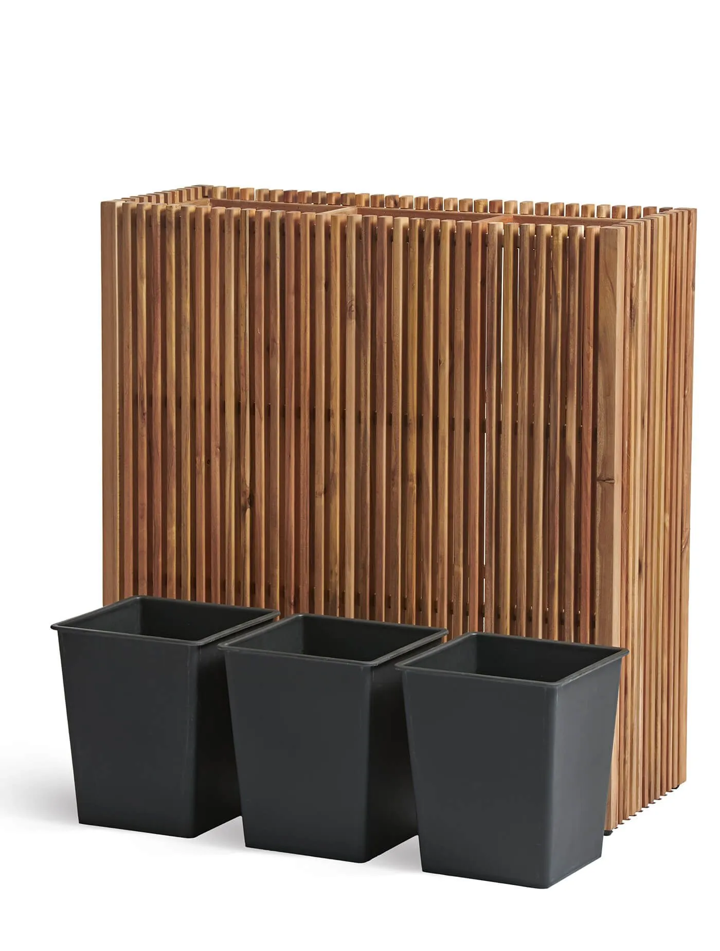 Кашпо Timberline - TREEZ Effectory - Тёмное дерево - Высокий дивайдер