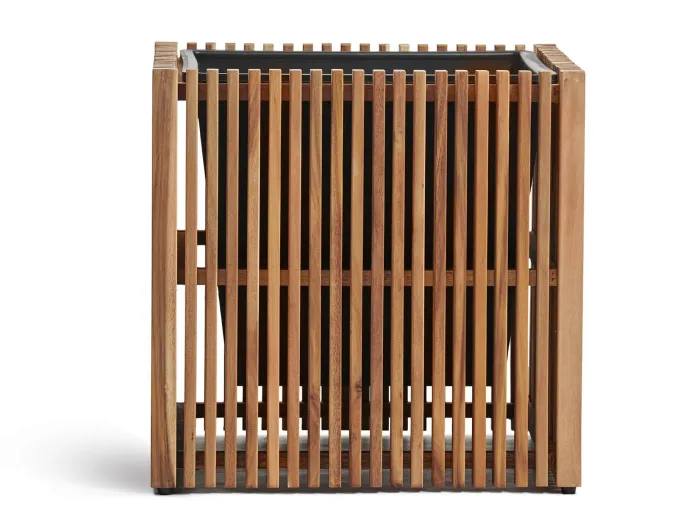 Кашпо Timberline - TREEZ Effectory - Тёмное дерево-  Куб