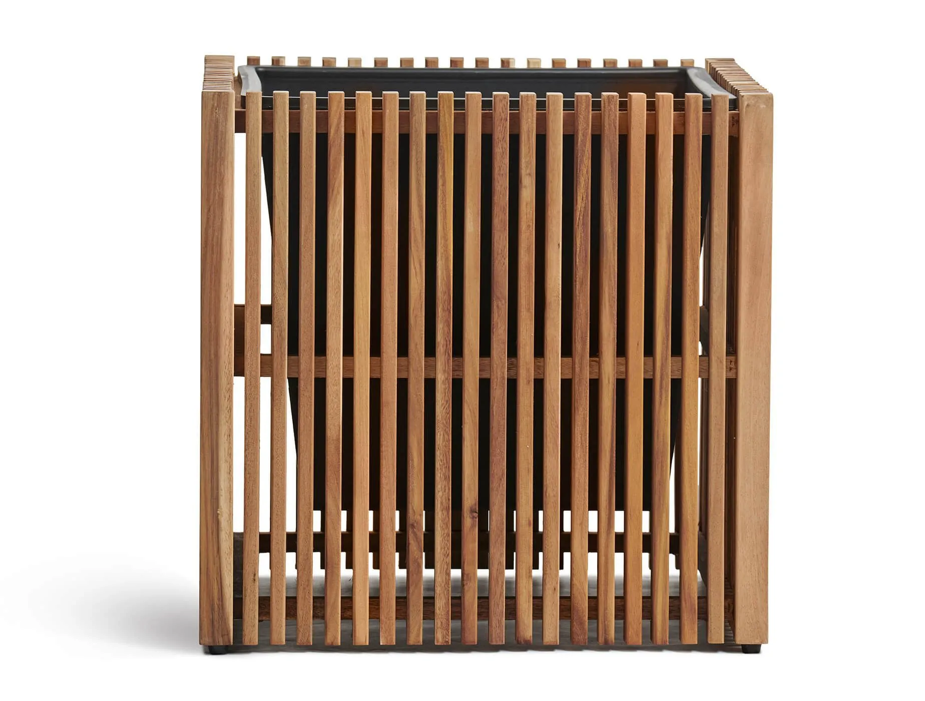 Кашпо Timberline - TREEZ Effectory - Тёмное дерево-  Куб