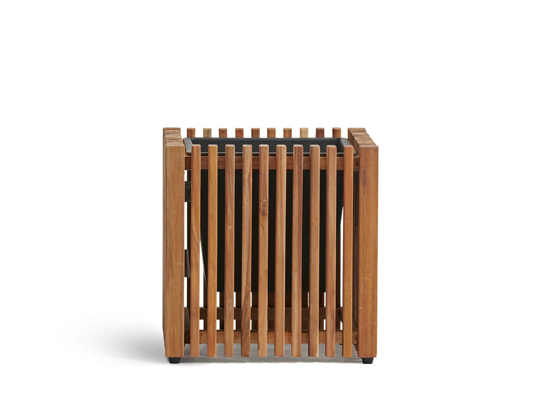 Кашпо Timberline - TREEZ Effectory - Тёмное дерево-  Куб