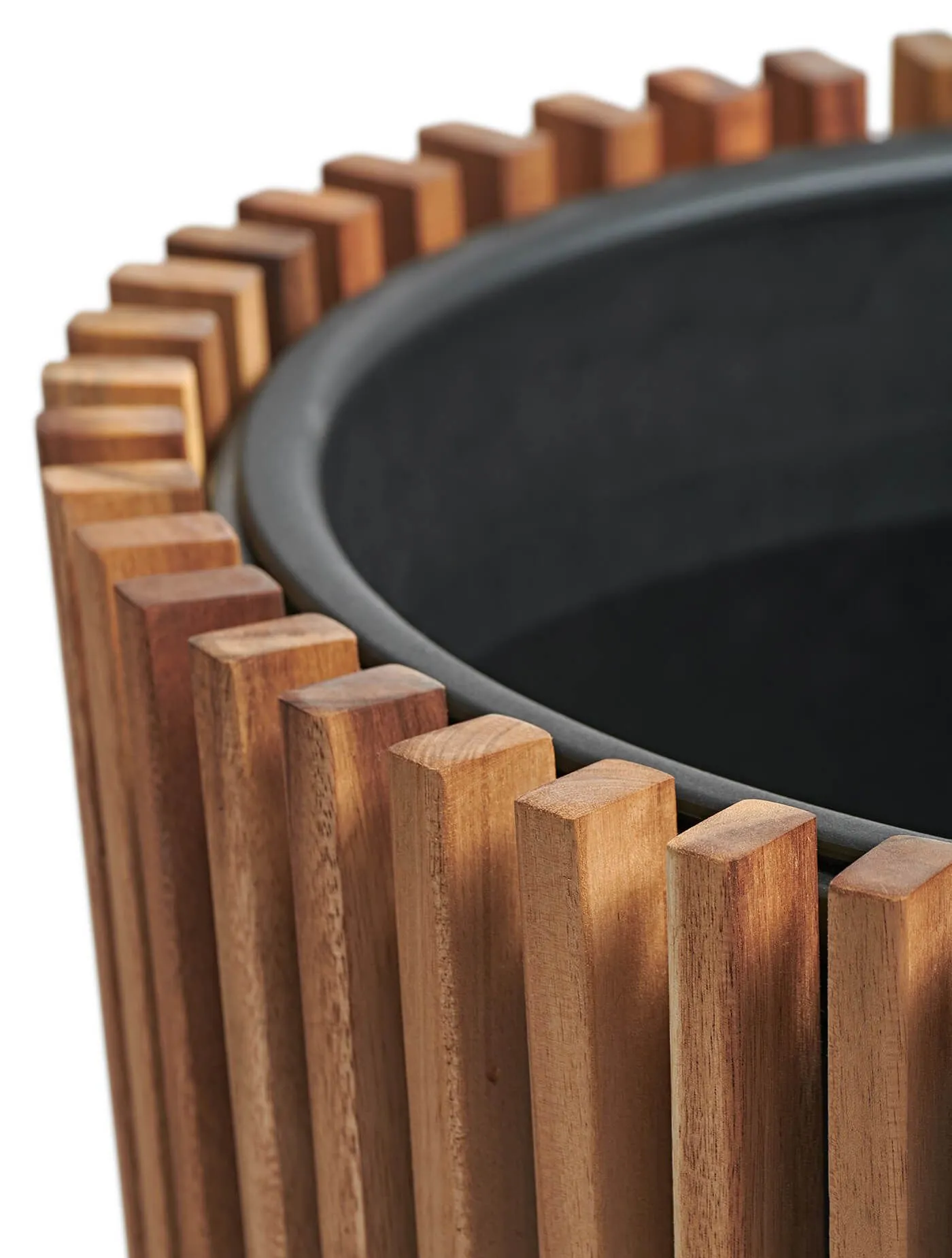 Кашпо Timberline - TREEZ Effectory - Тёмное дерево -  Конус