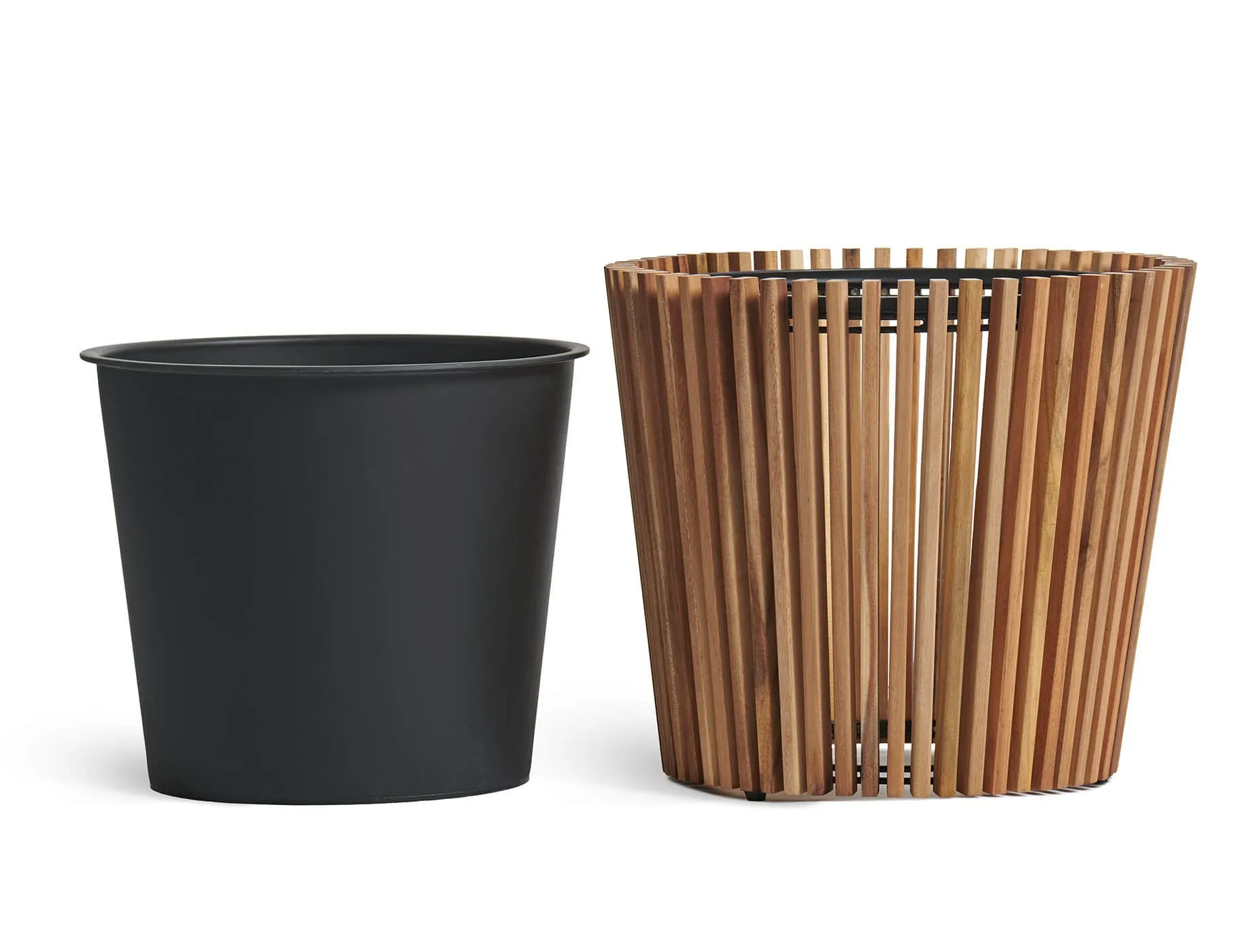 Кашпо Timberline - TREEZ Effectory - Тёмное дерево -  Конус