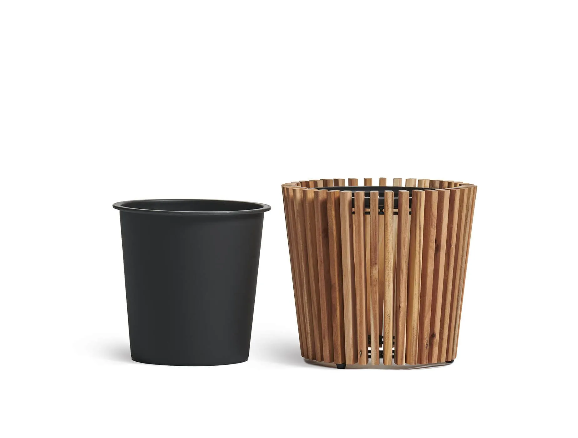 Кашпо Timberline - TREEZ Effectory - Тёмное дерево -  Конус