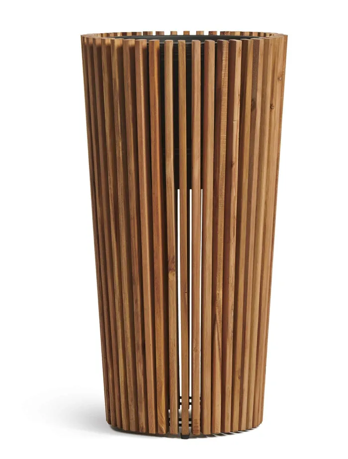 Кашпо Timberline - TREEZ Effectory - Тёмное дерево - Высокий конус