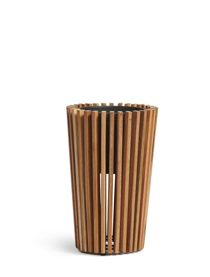 Кашпо Timberline - TREEZ Effectory - Тёмное дерево - Высокий конус