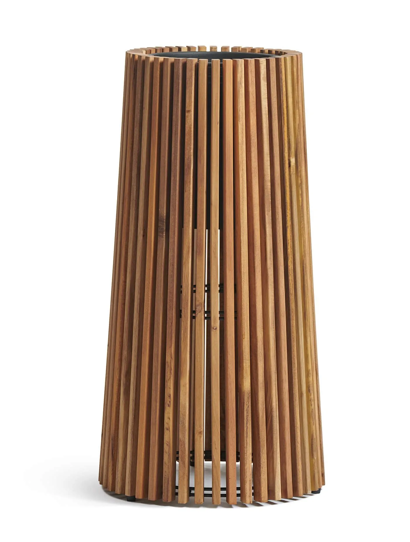 Кашпо Timberline - TREEZ Effectory - Тёмное дерево - Высокий перевёрнутый конус