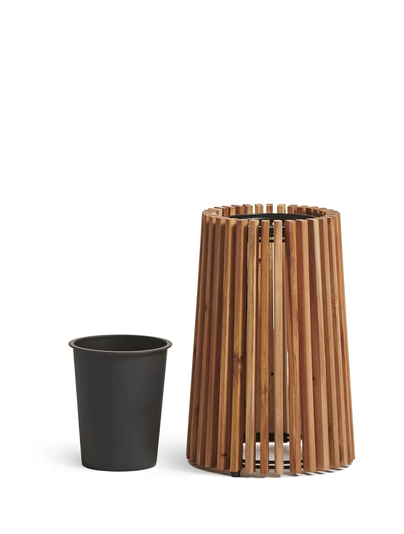 Кашпо Timberline - TREEZ Effectory - Тёмное дерево - Высокий перевёрнутый конус