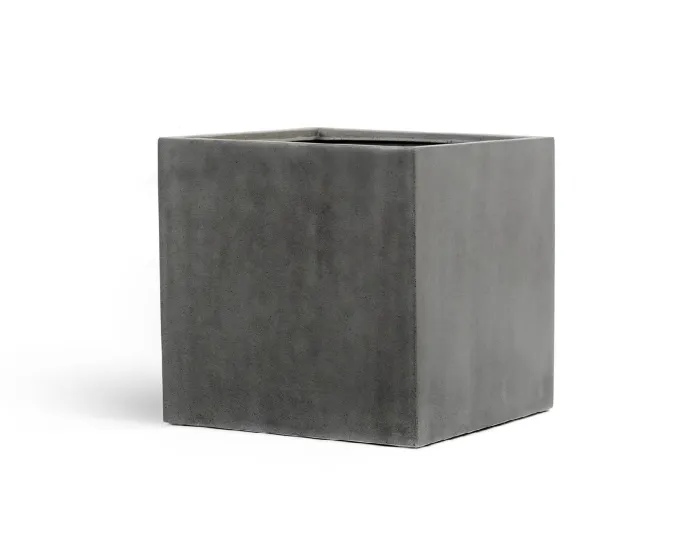 Кашпо Beton - TREEZ Effectory - Тёмно-серый бетон - Куб